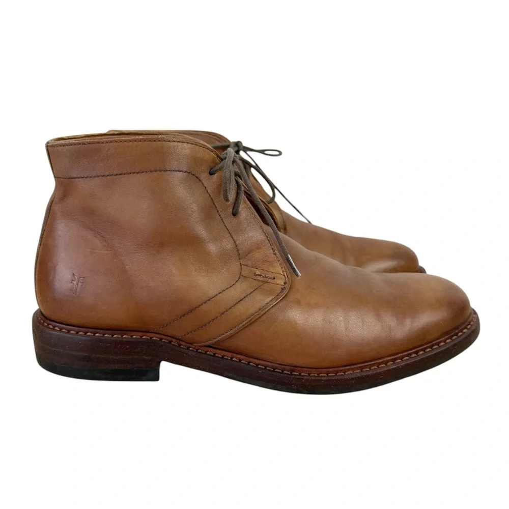FRYE Murray Chukka Boots Cognac Brown Sz 9